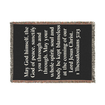 1 Thessalonians 5:23 Woven Blanket