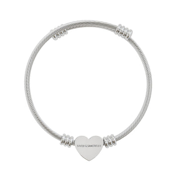 Saved and Sanctified Heart Cuff Bracelet