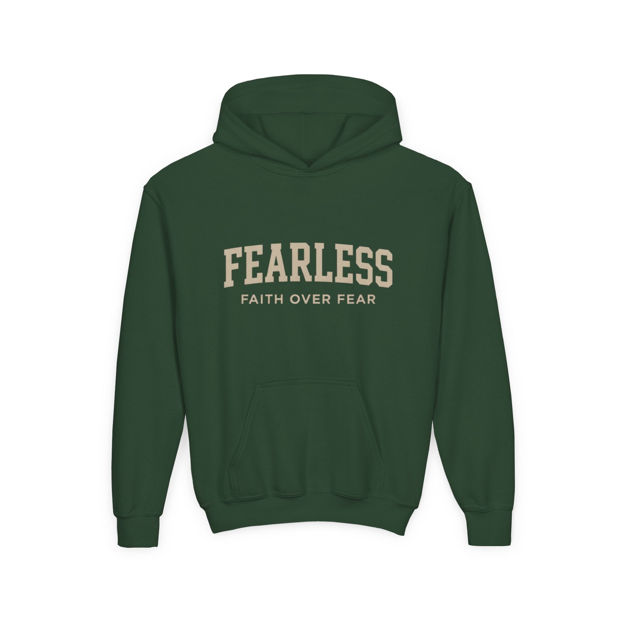 Fearless Faith Over Fear Youth Hoodie