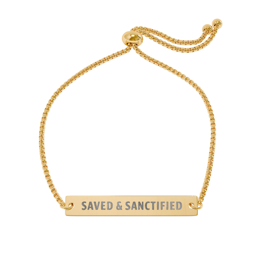 Saved and Sanctified  Bar Bracelet