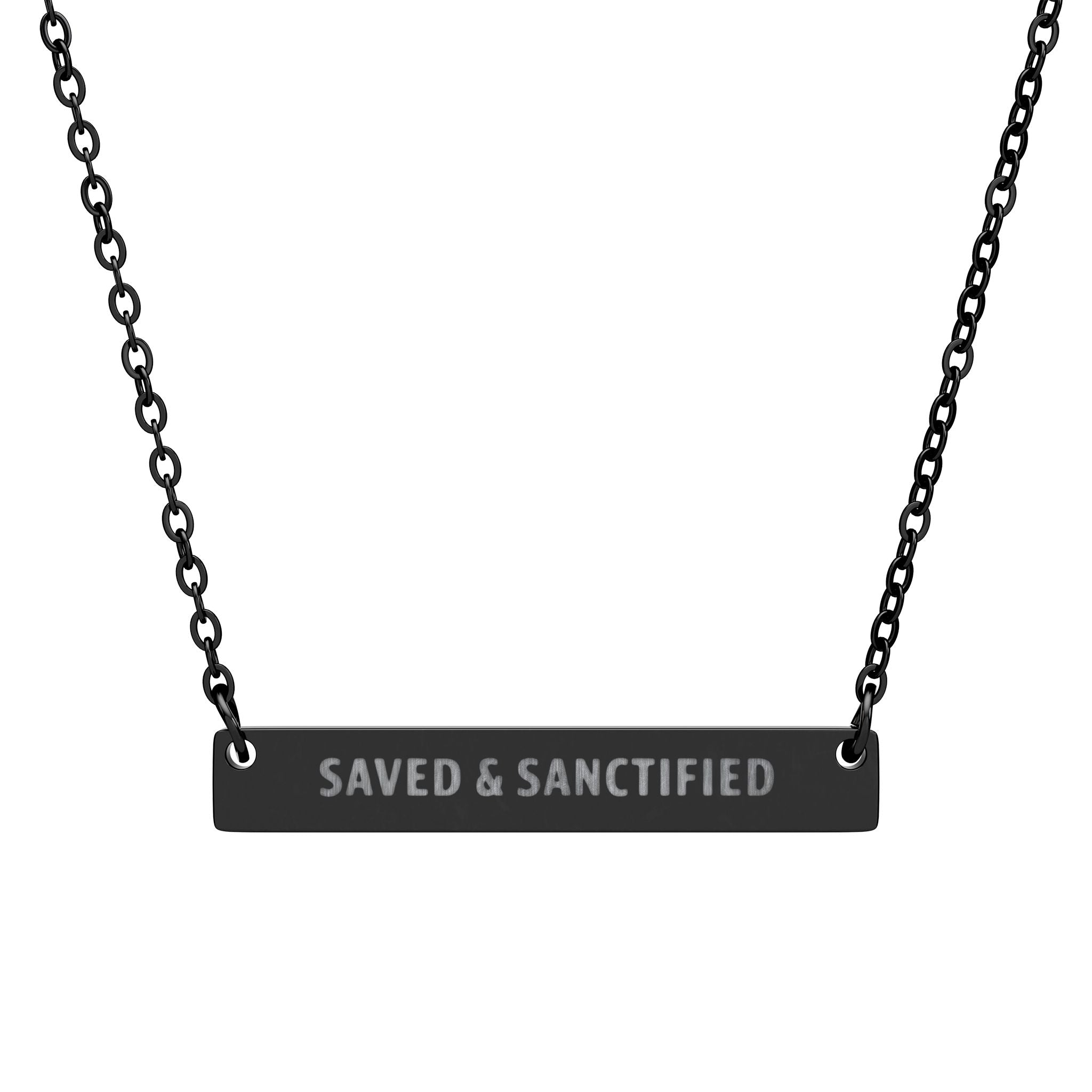 Horizontal Bar Necklace (Engraving)